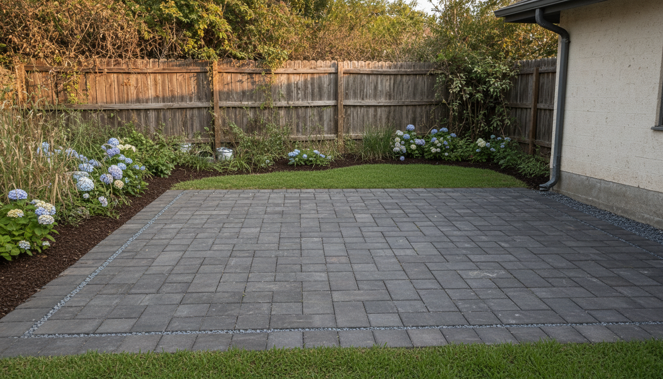 After — landscaped patio garden